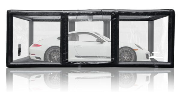 Porsche 911 CarCapsule Indoor Showcase car cover features your car while preserving it.
